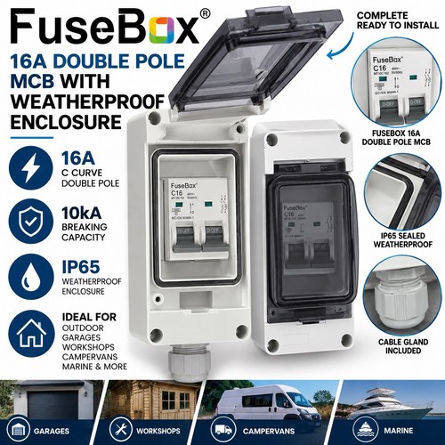 Fusebox 16a double pole - fusebox,
